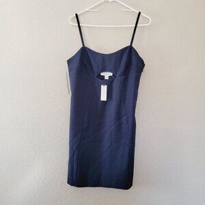 Anthropologie Mare Mare Cut Out Navy Shift Mini Dress Womens Size Small Nwt